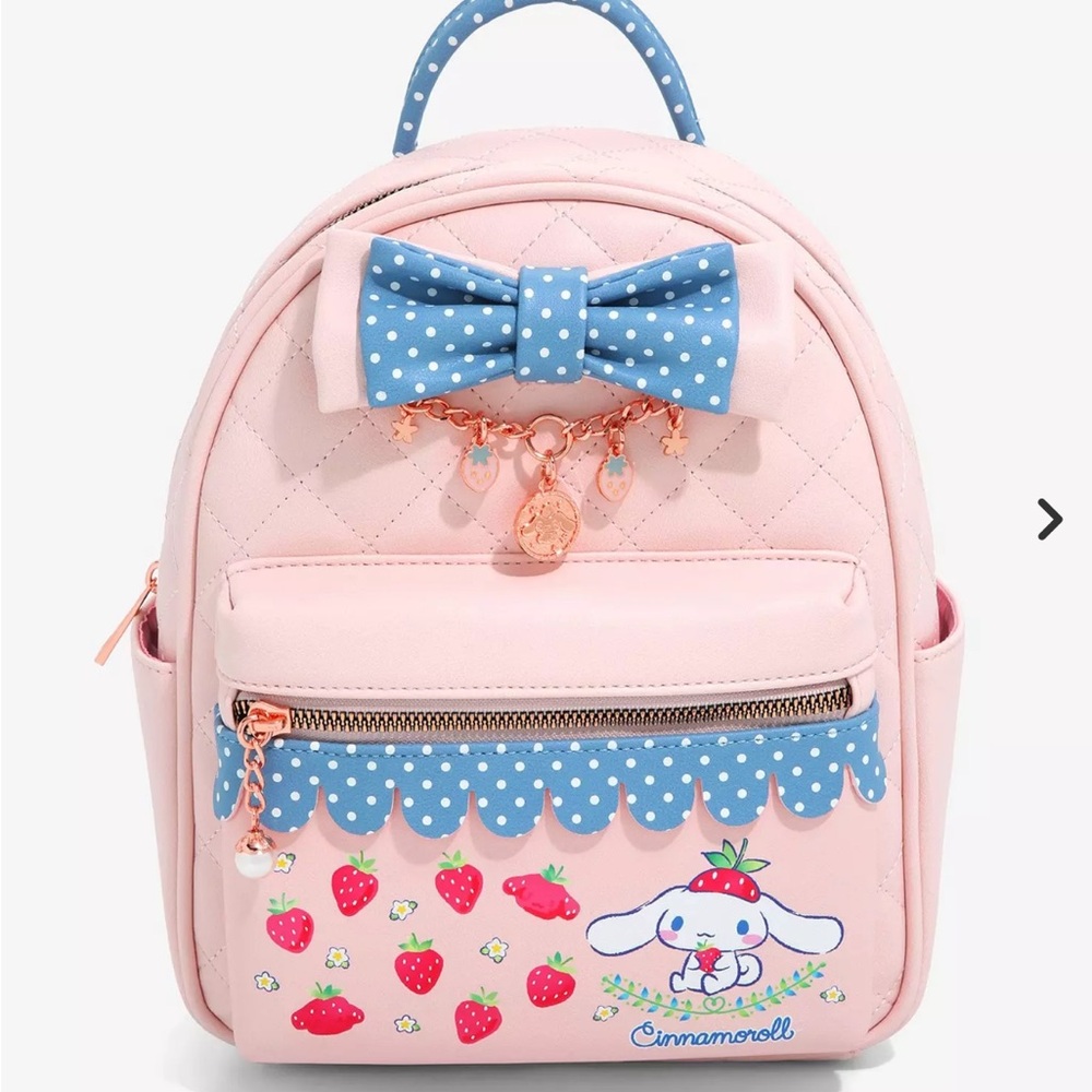 Boxlunch exclusive cinnamoroll quilted backpack and wallet set NEW